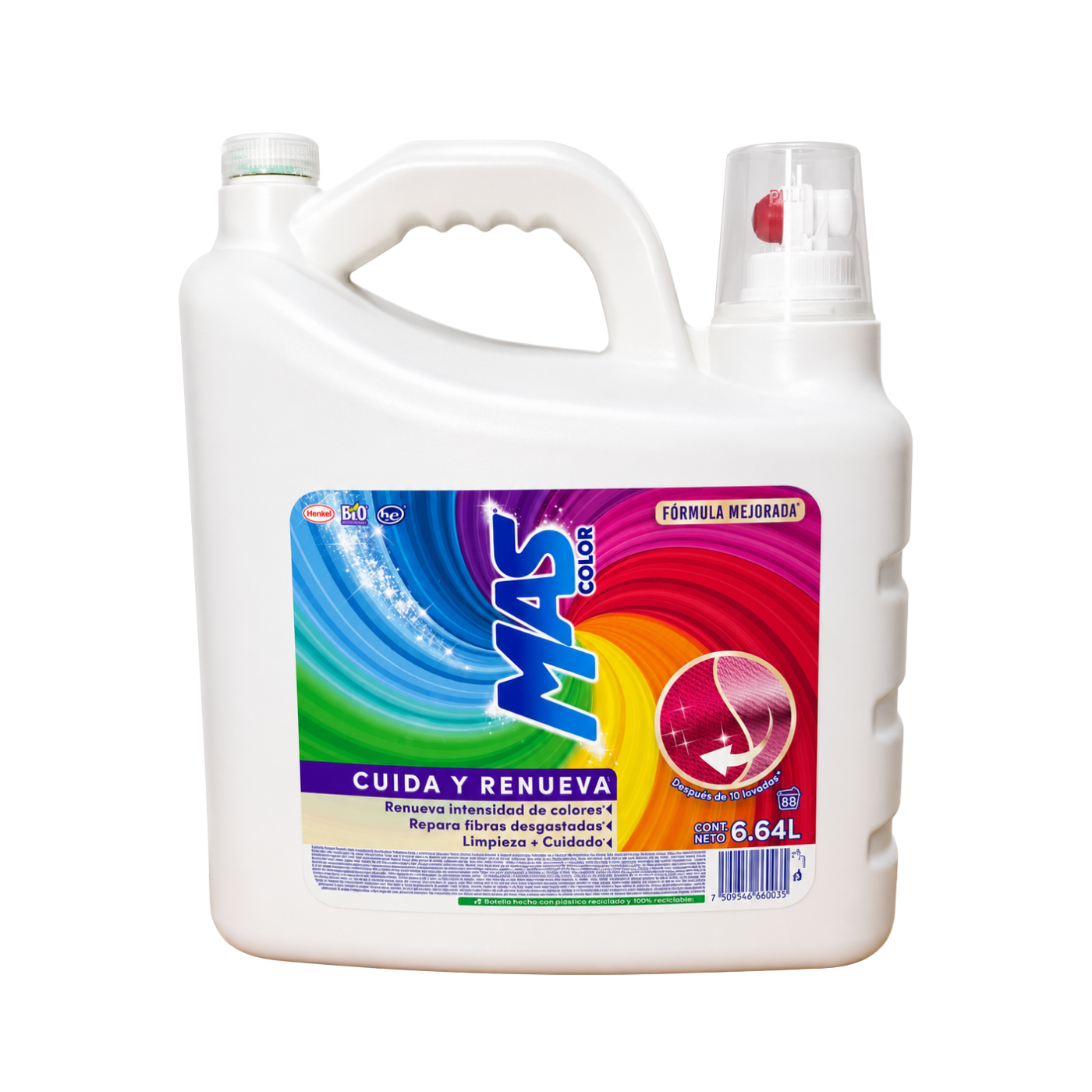 Detergente Mas Color Cuida y Renueva 6.64L