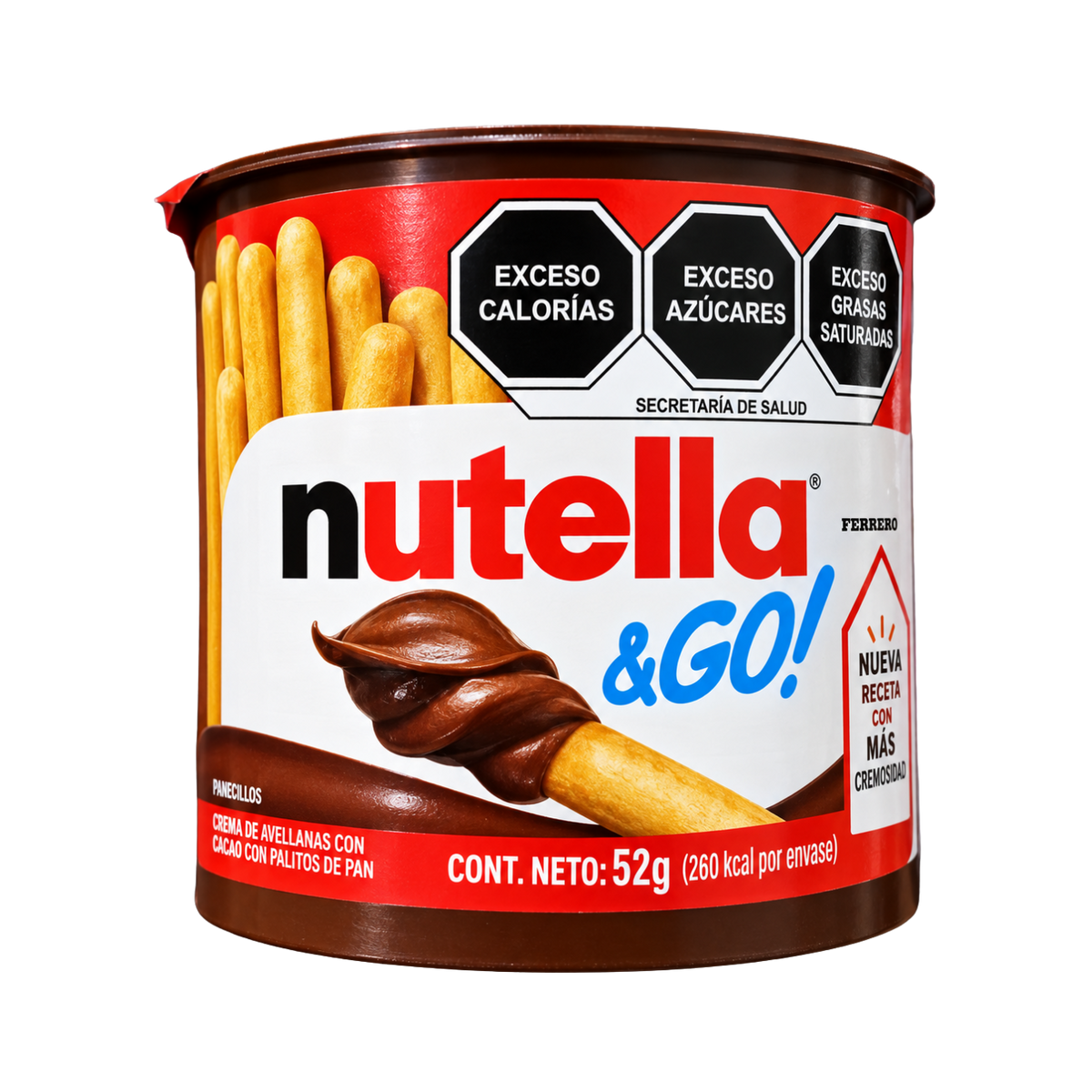 Nutella & Go! Crema de Avellanas con Palitos de Pan 52g