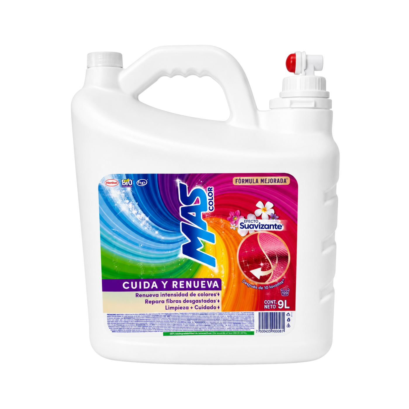 Detergente Líquido Mas Color Cuida y Renueva